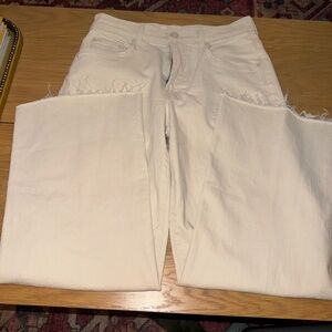 MOTHER Mid Rise Maven Ankle Fray Jeans, Act Natural